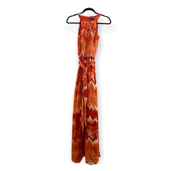 White House Black Market Dresses & Skirts - White House Black Market Maxi Dress Halter Neck 100% Silk Orange Size 00
